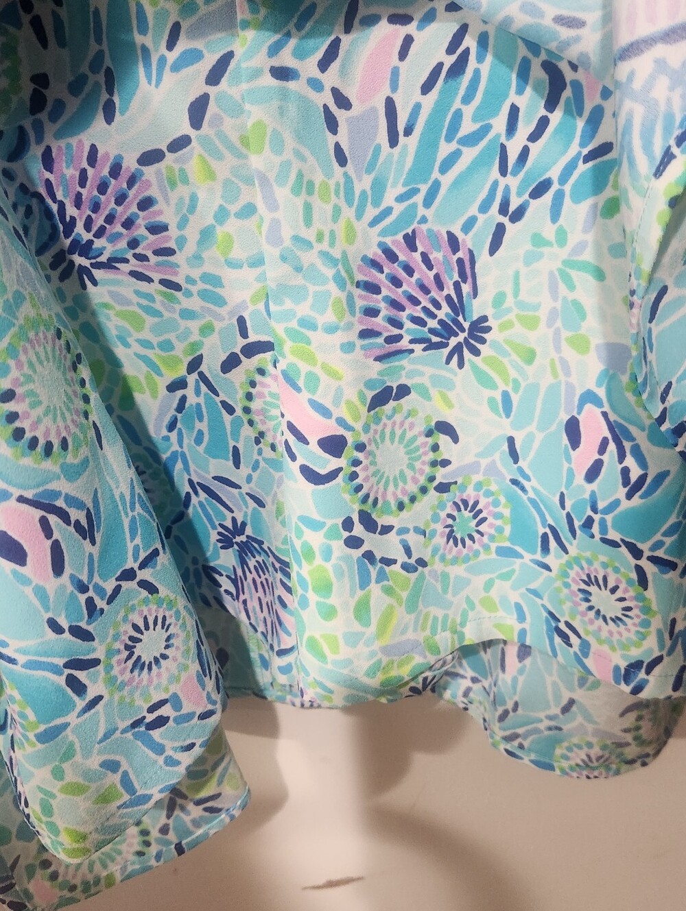 Lily Pulitzer Blue Ibiza Short Romper With  Gold Chain Size 10 - Picture 5 of 7